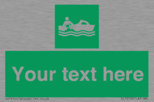 Custom sign safe condition Rescue boat